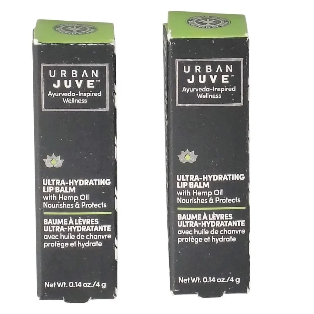 Urban Juve Ultra Hydrating Lip Balm Beeswax Nourishing 0.14oz. Lot of 2 Sealed
